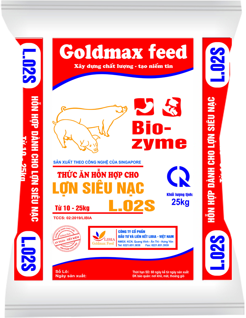 Thức ăn hỗn hợp cho lợn siêu nạc L.02S (Từ 10 – 25KG)